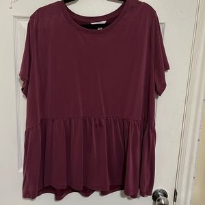 Womens burgundy top sz xxxl / 22